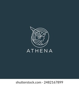 athena logo icon design template. Elegant, luxury, vector.