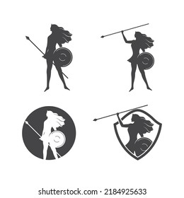 Athena logo vector illustration flat design template