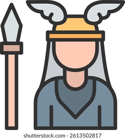 Athena Outline Filled Style Icon