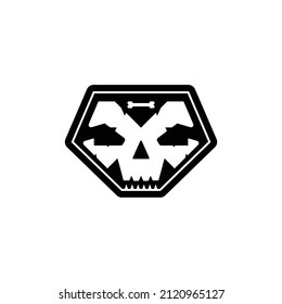 DISEÑO GEOMÉTRICO DE LOGOTIPO ATHENAS SKULL