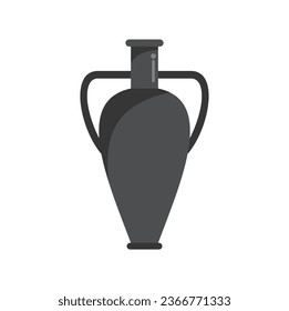 Athens amphora icon flat vector. Vase pot. Shape old isolated
