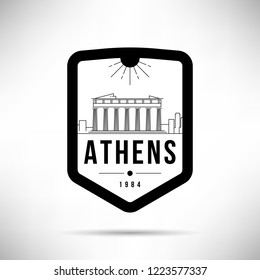 Athens City Modern Skyline Vector Template