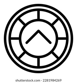 Athens coin icon outline vector. Greece ancient. Pillar hall