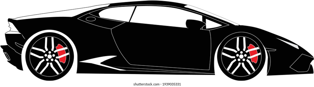 ATHENS, GREECE, 19 MARCH 2021: McLaren 650S car vector illustration, EPS 10 