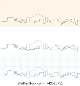 Athens Hand Drawn Skyline