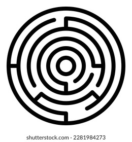 Athens labyrinth icon outline vector. Greece history. Pillar city