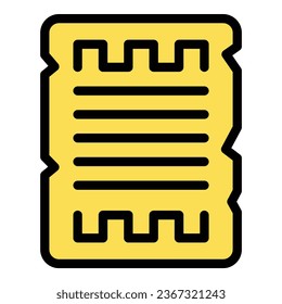 Athens papyrus icon outline vector. Greece ancient. Pillar history color flat