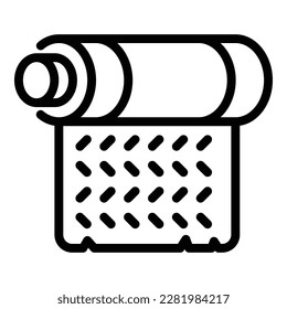 Athens roll icon outline vector. Greek palace. History pillar