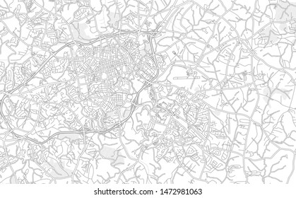 Athens-Clarke County, Georgia, USA, bright outlined vector map with bigger and minor roads and steets created for infographic backgrounds.