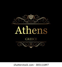 Athens,Greece.Vintage frame.