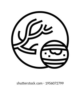 atheroma disease line icon vector. atheroma disease sign. isolated contour symbol black illustration