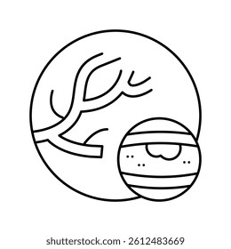 atheroma disease line icon vector. atheroma disease sign. isolated contour symbol black illustration