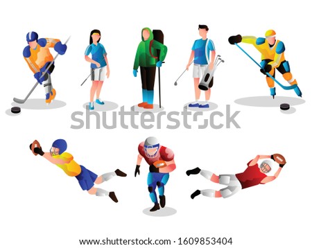 Athete vector collection from various sports