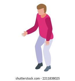 Athlete activity icon isometric vector. Outdoor sport. Exercise healthy