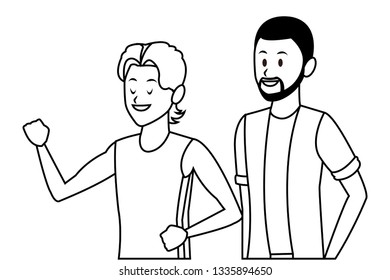 athlete and afroamerican man
