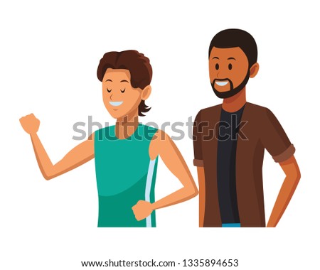 athlete and afroamerican man