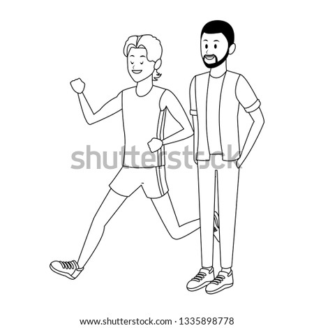 athlete and afroamerican man