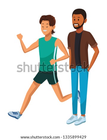 athlete and afroamerican man