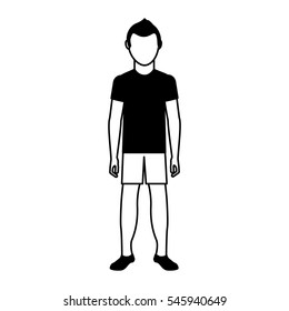 athlete avatar character icon vector illustration design