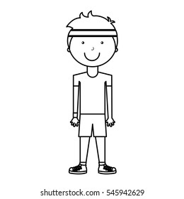 athlete avatar character icon vector illustration design