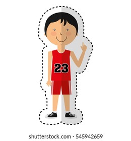 athlete avatar character icon vector illustration design
