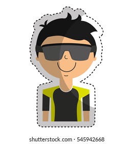 athlete avatar character icon vector illustration design