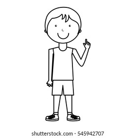athlete avatar character icon vector illustration design
