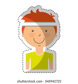 athlete avatar character icon vector illustration design