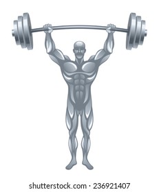 Athlete with barbell