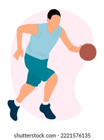 Athlete basketball player in the ball game. Basketball. 