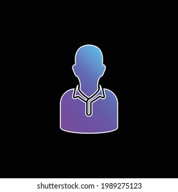 Icono del vector de gradiente azul del atleta