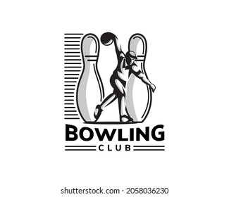 Bowlingstifte für Sportbowlingstifte, Logo-Vorlage