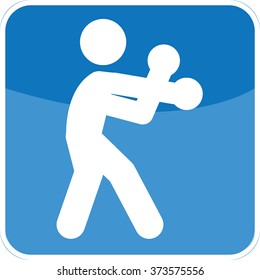 Athlete boxing icon