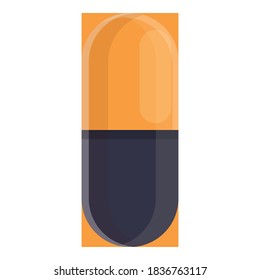 Athlete capsule icon. Cartoon of athlete capsule vector icon for web design isolated on white background