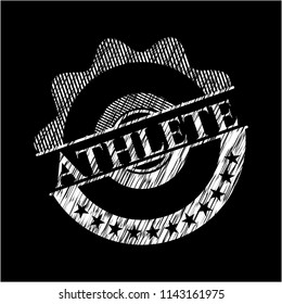 Athlete with chalkboard texture