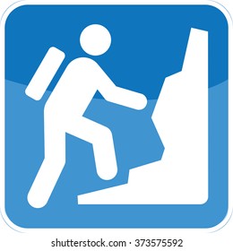 Athlete climbing icon