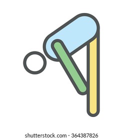 Athlete Colored Vector Icon