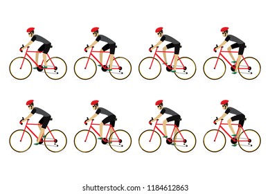 Athlete cyclist background. Vector illustration of cycling race concept