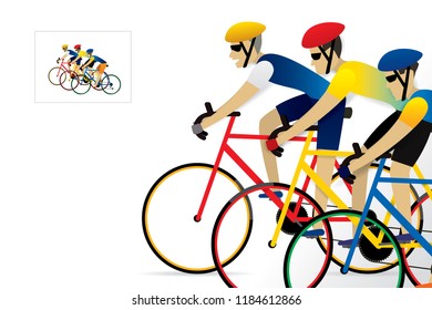 Athlete cyclist background. Vector illustration of cycling race concept