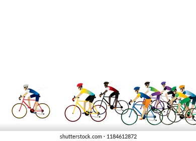 Athlete cyclist background. Vector illustration of cycling race concept
