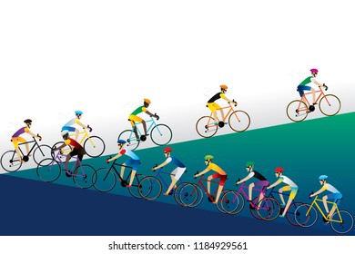 Athlete cyclist background. Vector illustration of cycling race concept
