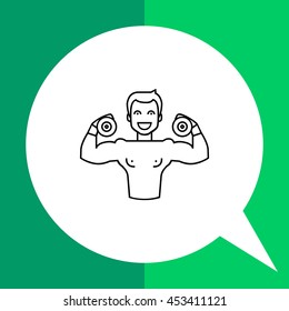 Athlete with Dumbbells Icon