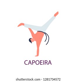 Athlete engaged in martial arts hones tricks and strokes. Practicing pain strokes.
