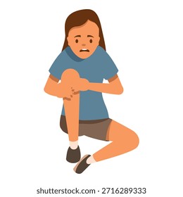 Atleta que siente un dolor agudo en la rodilla después de un entrenamiento o competencia