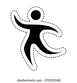 athlete figure human icon vector illustration design