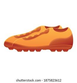 Athlete football boots icon. Cartoon of athlete football boots vector icon for web design isolated on white background