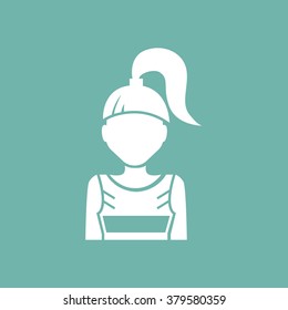 Athlete girl icon