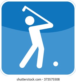 Athlete golf icon