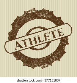 Athlete grunge stamp