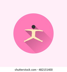 athlete icon. flat style